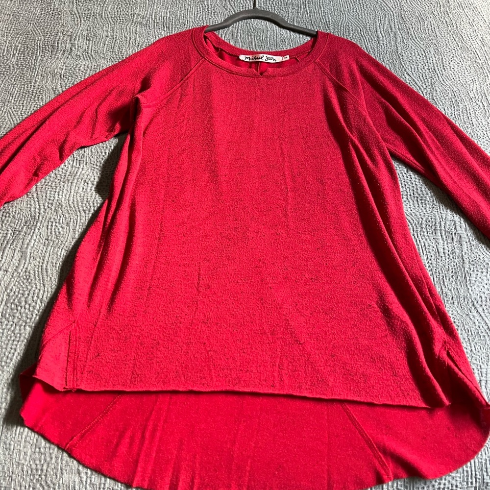 Michael Stars Vibrant Red Long Sleeve Top